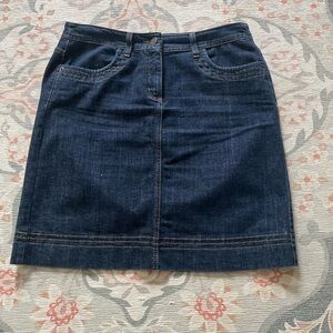 Boden Elegant Dark Blue Denim mini Skirt